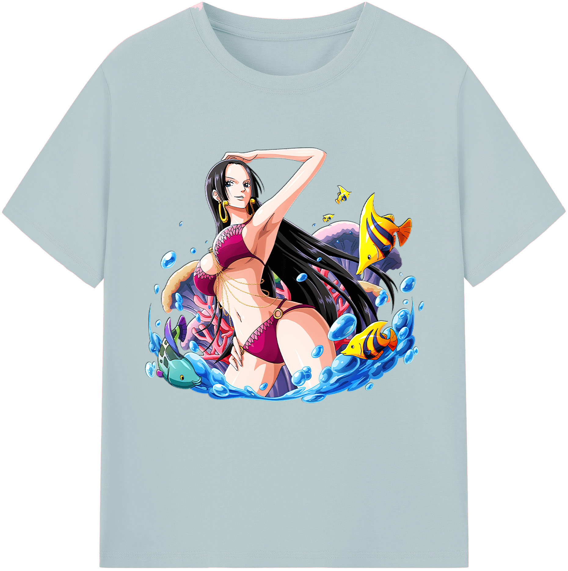 ワンピース ボア・ハンコック ONE PIECE Boa·Hancock 綿100％半袖Tシャツ（フロントプリント）
